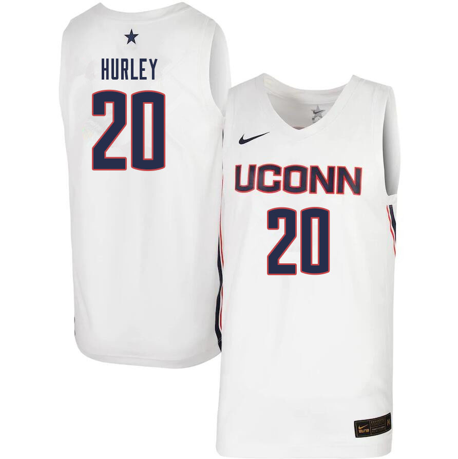 Men #20 Andrew Hurley Uconn Huskies College Basketball Jerseys Sale-White - Click Image to Close